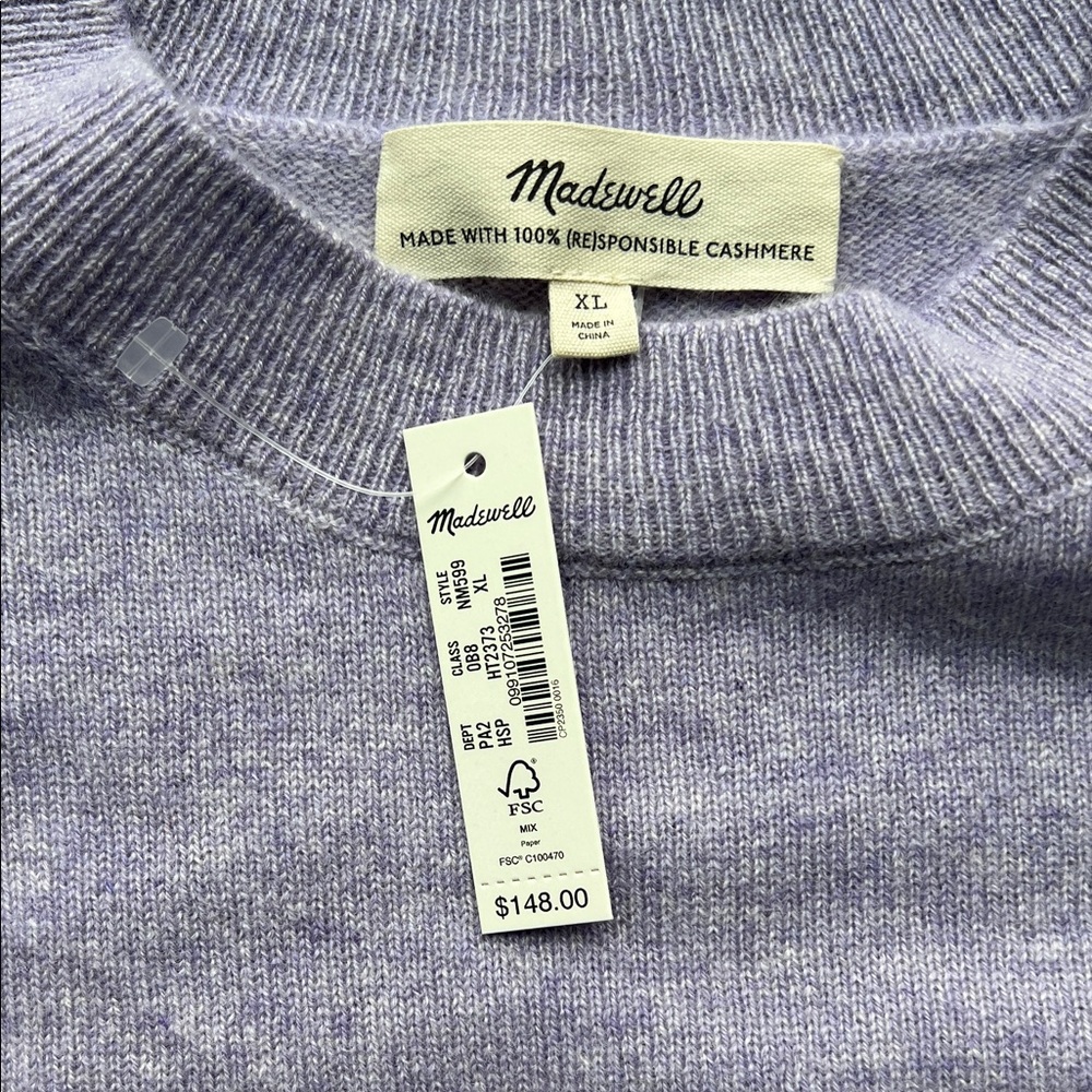 NWT Madewell Cashmere sweater - Picture 2 of 4